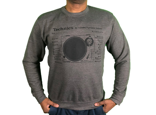 Technics SL-1200MK2 Sweatshirt - Grey (Medium)