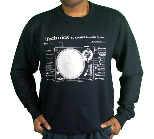 Technics SL-1200MK2 Sweatshirt - Navy (Small)