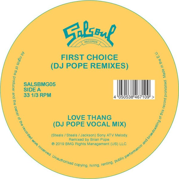 First Choice - Love Thang (DJ Pope Remixes)