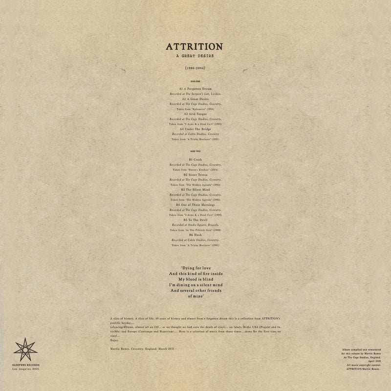 Attrition - A Great Desire