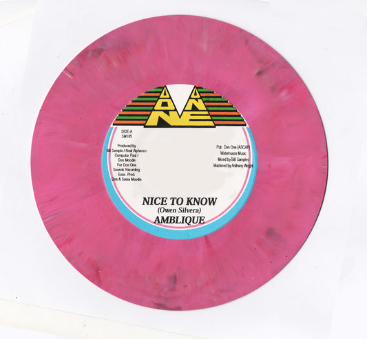 Ambilique - Nice To Know/Toe To Toe [Pink Colour]