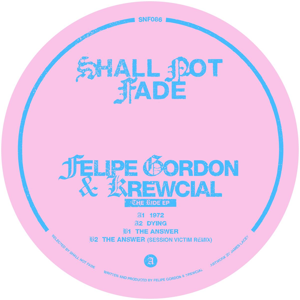 Felipe Gordon & Krewcial - The Ride EP [blue marbled vinyl / label sleeve]