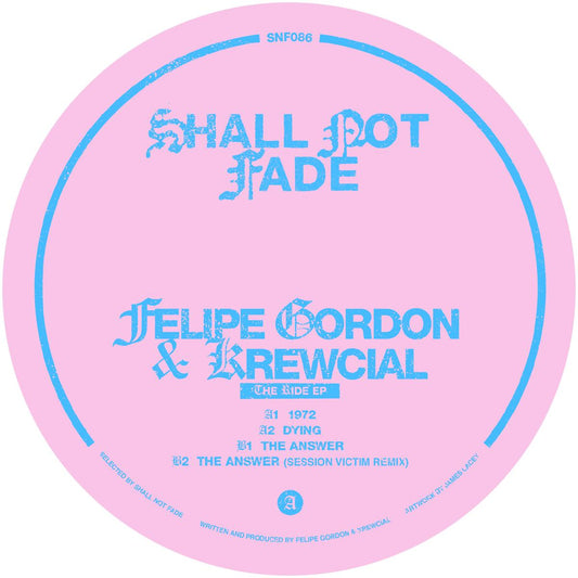 Felipe Gordon & Krewcial - The Ride EP [blue marbled vinyl / label sleeve]