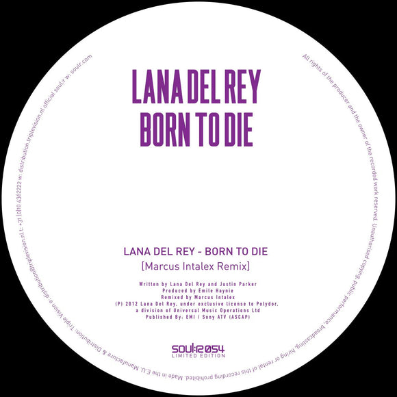 Lana Del Rey / Little Dragon - Born To Die / Little Man (Marcus Intalex remixes)
