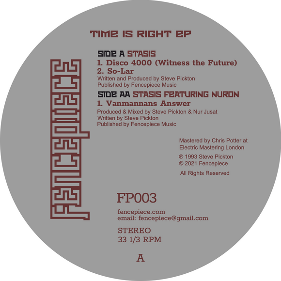 Stasis - Time is Right EP