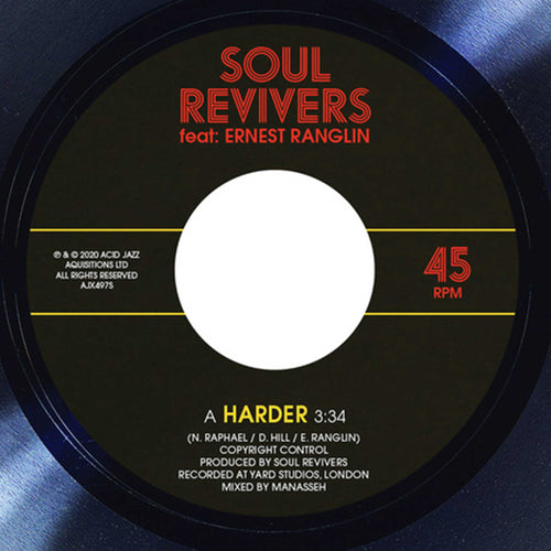 Soul Revivers ft Ernest Ranglin - Harder / Harder Dub [7" Vinyl]