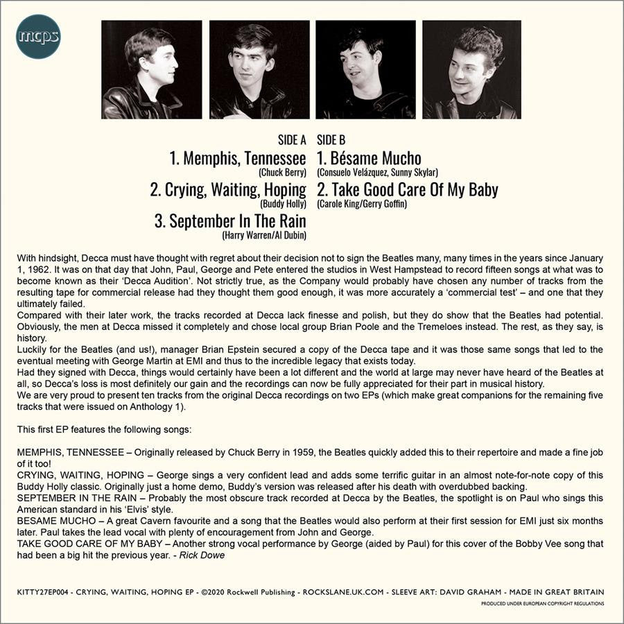 THE BEATLES - CRYING, WAITING, HOPING EP [Yellow Vinyl]