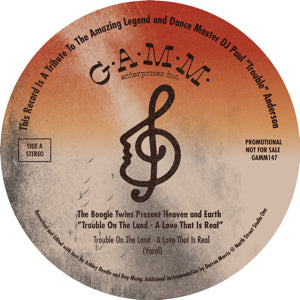 THE BOOGIE TWINS pres HEAVEN & EARTH - TROUBLE ON THE LAND - A LOVE THAT IS REAL