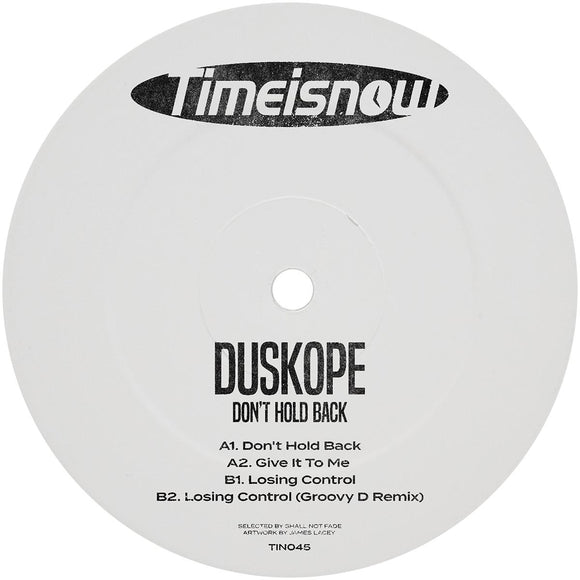 Duskope - Don't Hold Back EP [red vinyl / label sleeve]