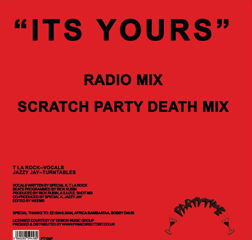 T LA Rock & Jazzy Jay - It's Yours