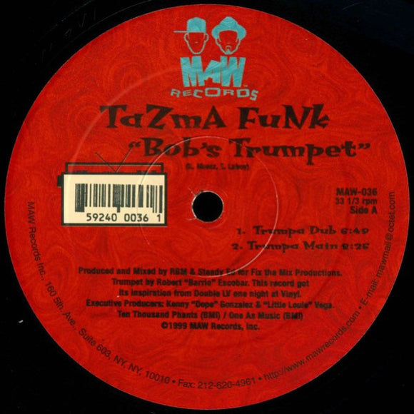 Tazma Funk - Bob's Trumpet / Devastation