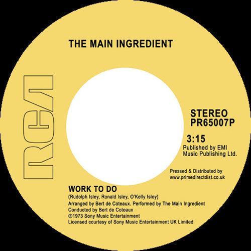 The Main Ingredient - Work to Do / Instant Love