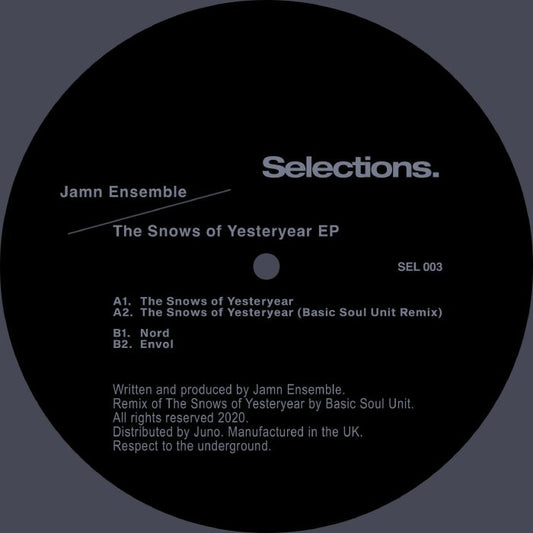 JAMN ENSEMBLE / BASIC SOUL UNIT - The Snows Of Yesteryear (incl Basic Soul Unit remix)