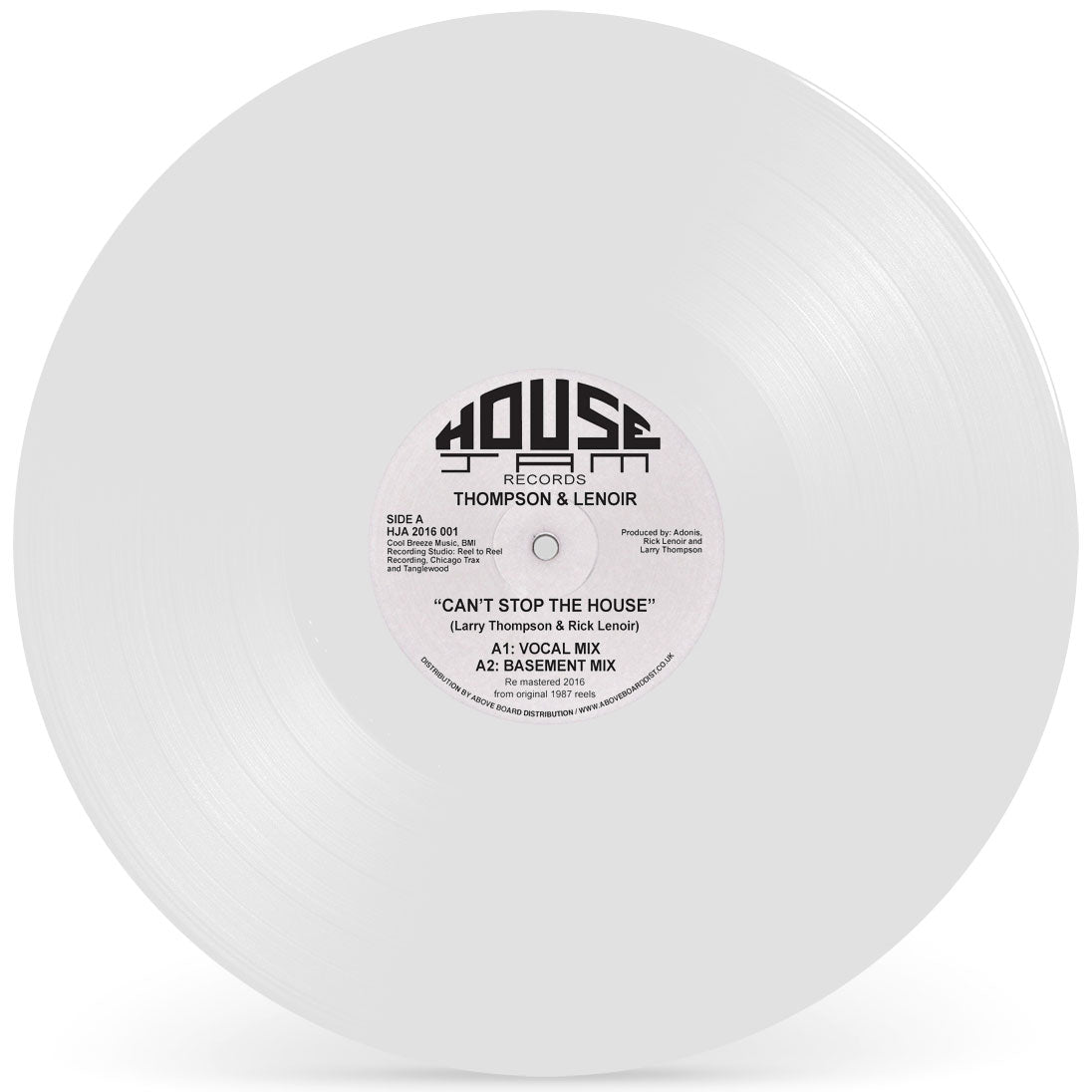 Thompson & Lenoir - Can't Stop The House (White Vinyl Repress)