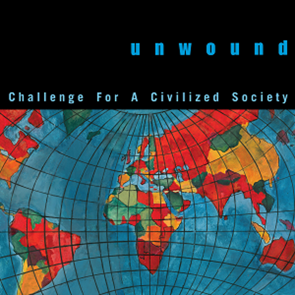 Unwound - Challenge For A Civilized Society [Light Blue with Red, Yellow, and Dark Blue Splatter]