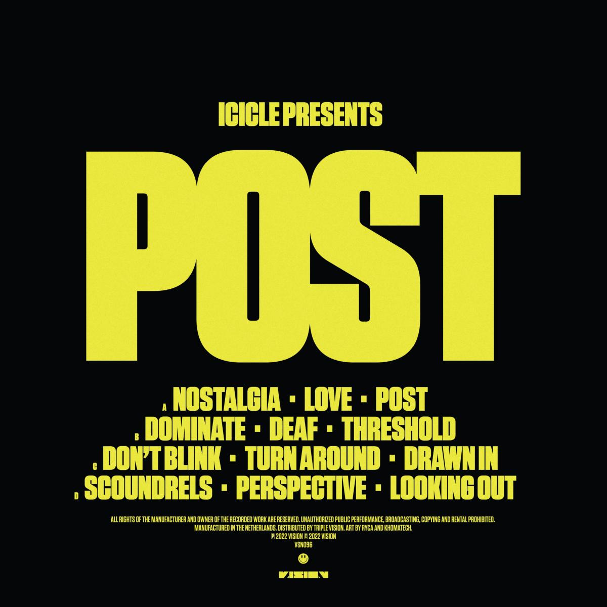 Icicle - Post [yellow marbled vinyl / full colour sleeve / incl. dl code]