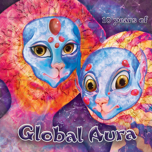 Various Artists - 10 Years Of Global Aura [full colour sleeve / purple marbled vinyl]