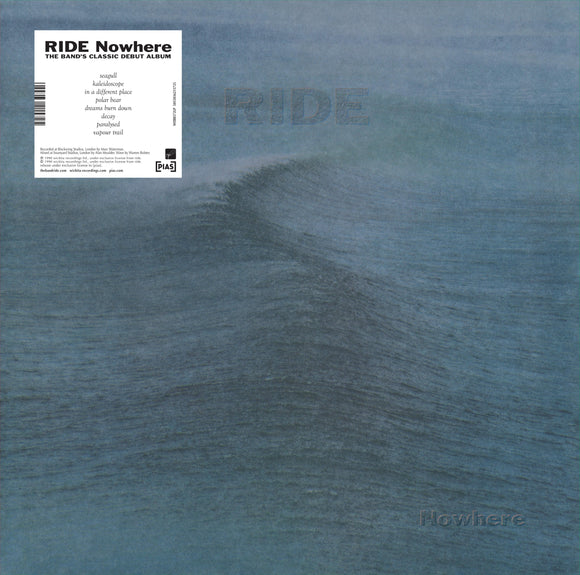 RIDE - Nowhere [TRANSPARENT CURACAO VINYL LP]