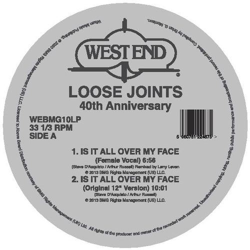 LOOSE JOINTS - Is It All Over My Face (40th Anniversary)
