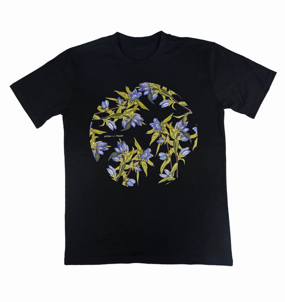 Yellow Flower T-shirts - Black T-shirt