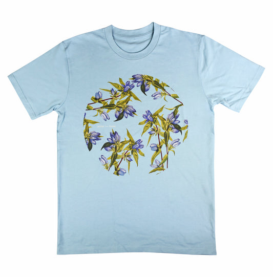 Yellow Flower T-shirts - Light Blue T-shirt