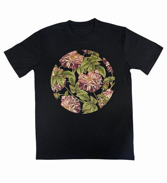 Yellow Flower T-shirts - Black T-shirt