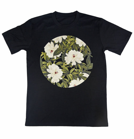 Yellow Flower T-shirts - Black T-shirt