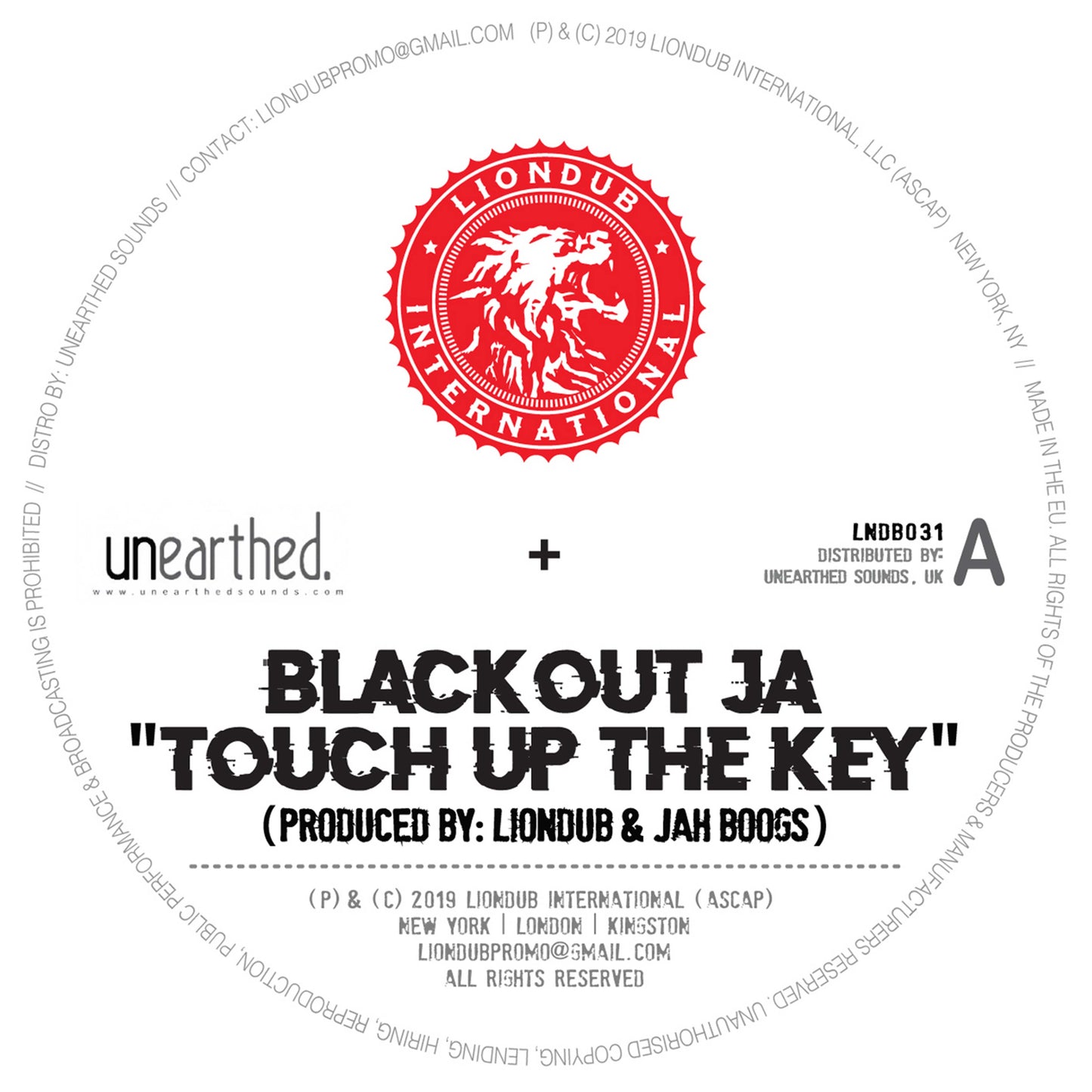 Blackout JA, Liondub, Jah Boogs - Touch Up The Key / Dread