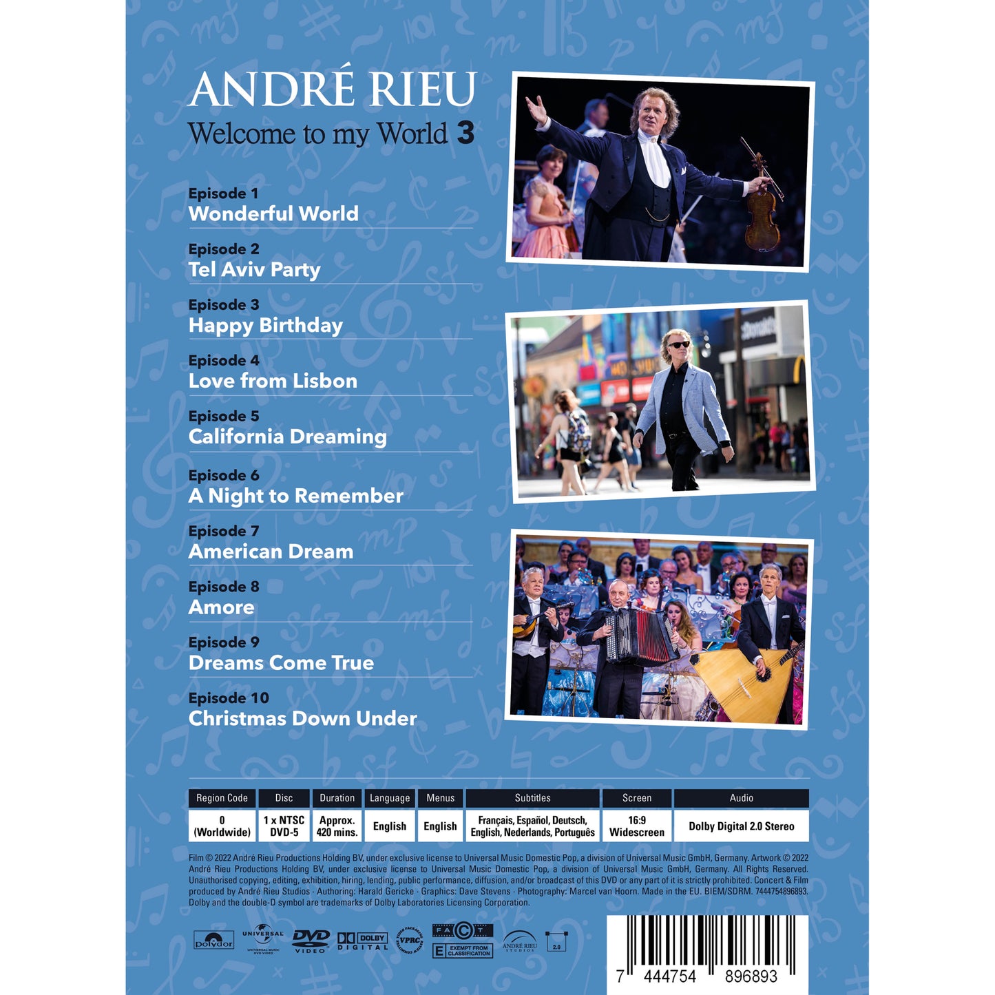Andre Rieu - Welcome To My World 3 [3DVD]