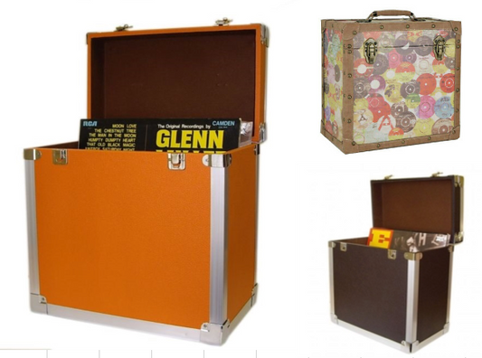LP Record Storage Carry Case (Orange)