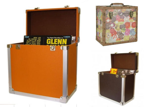 LP Record Storage Carry Case (Orange)