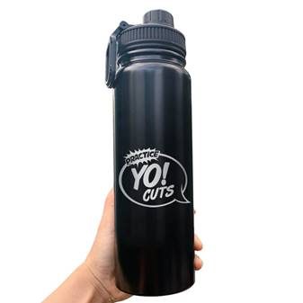 PRACTICE YO! CUTS STAINLESS STEEL H/C WATER BOTTLE