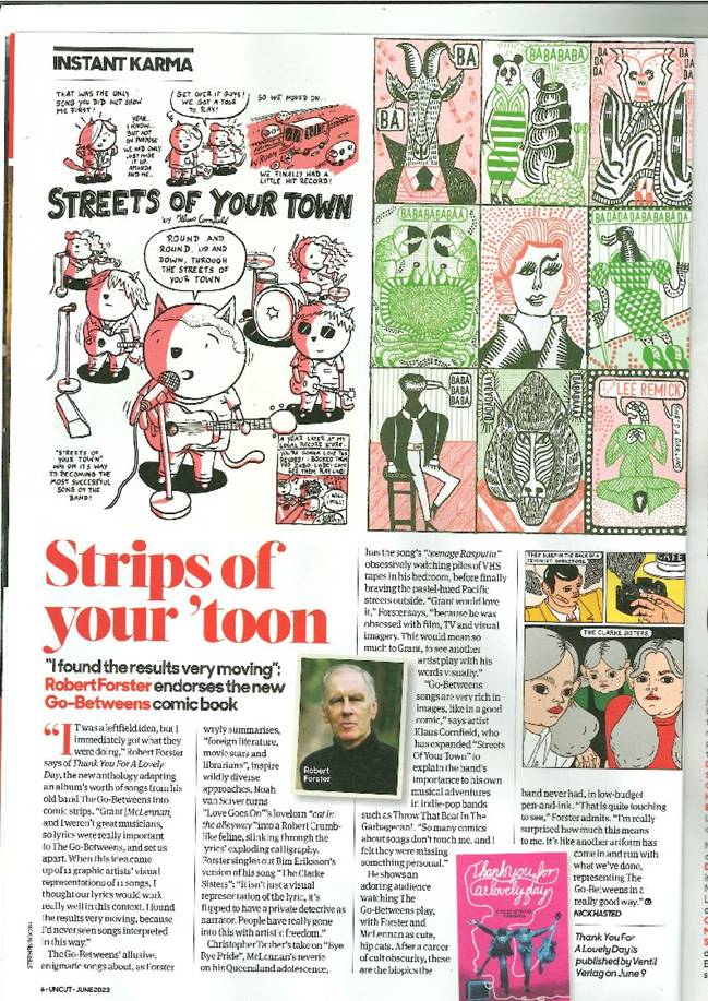 THANK YOU FOR A LOVELY DAY 11 THE GO-BETWEENS SONG COMICS - EDITED BY GUNTHER BUSKIES & JONAS ENGELMANN [Book]