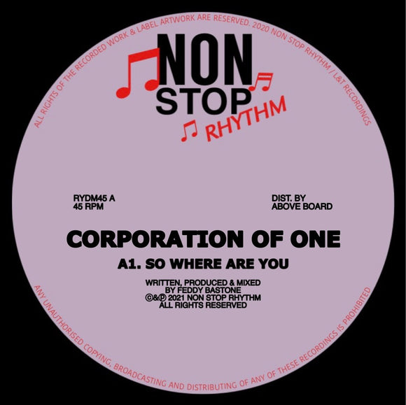 Corporation Of One - So Where Are You / Vanessa Del Rio