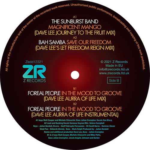 The Sunburst Band / Bah Samba / Foreal People / Dave Lee - A Slap Around The Bass EP