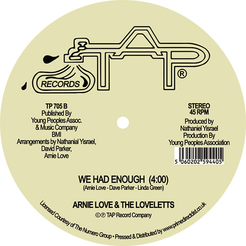 Arnie Love & The Loveletts - Invisible Wind (RSD 2021)