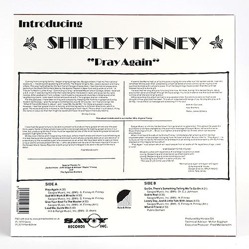 Shirley Finney - Pray Again  (RAIN&SHINE vinyl)