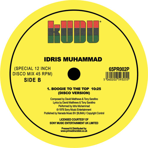 IDRIS MUHAMMAD - BOOGIE TO THE TOP DISCO VERSION  YOUNG PULSE REWORK