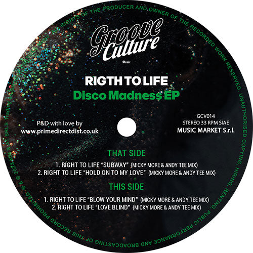 Right To Life / Micky More & Andy Tee - Disco Madness EP