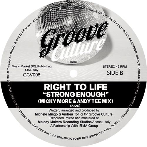 Right To Life - Sweet Delight / Strong Enough (Micky More & Andy Tee Mixes)