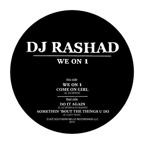 DJ Rashad - We on 1 [Plain Sleeve Repress]