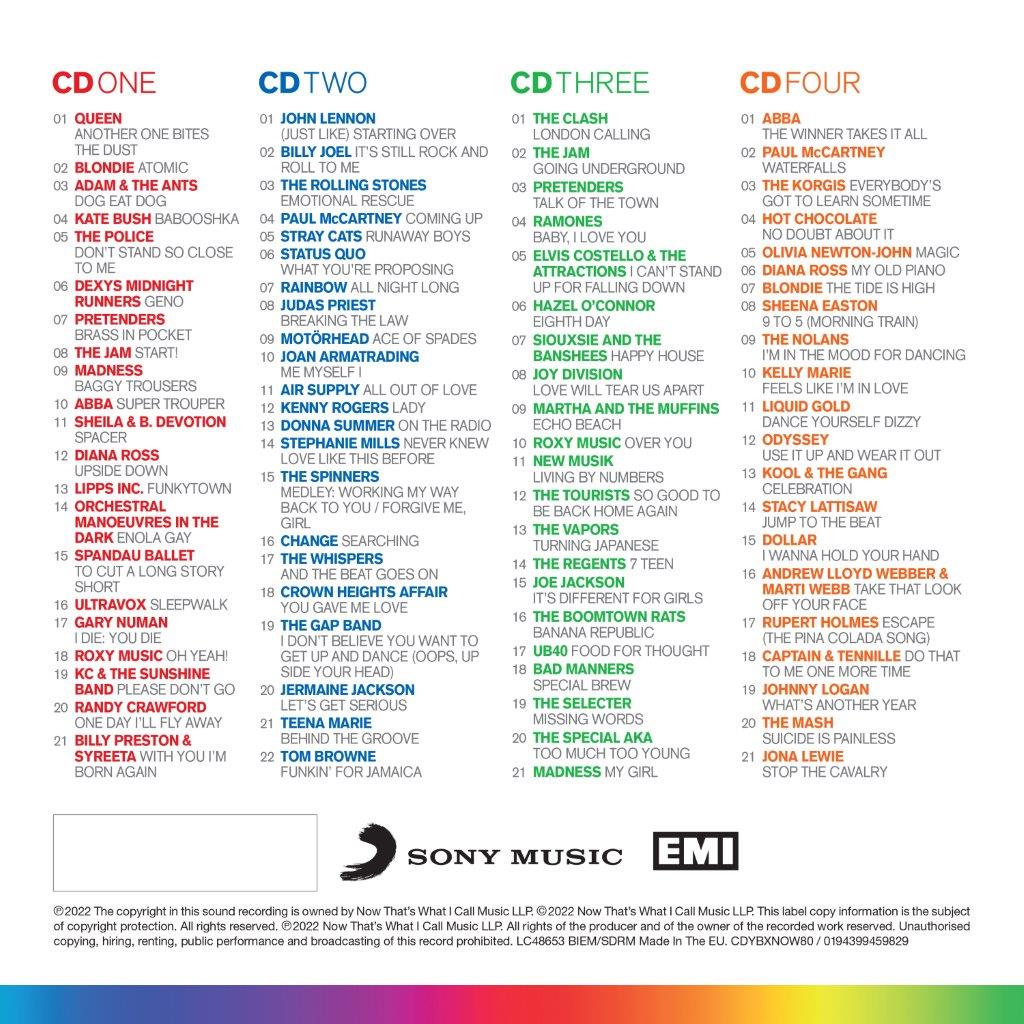 Various Artists - NOW – Yearbook 1980 (Special Edition 4CD Booklet)