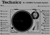 Technics SL-1200MK2 T-shirt - Graphite Grey (Small)