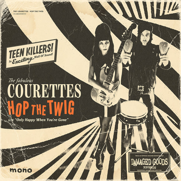 The Courettes - Hop The Twig c/w Only Happy When You're Gone [Orange Vinyl]