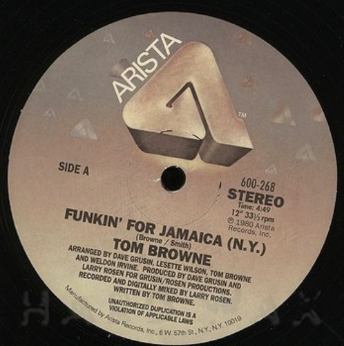 Tom Browne - Funkin' For Jamaica (N.Y.) / Fungi Mami (Bebopafunkadiscolypso)