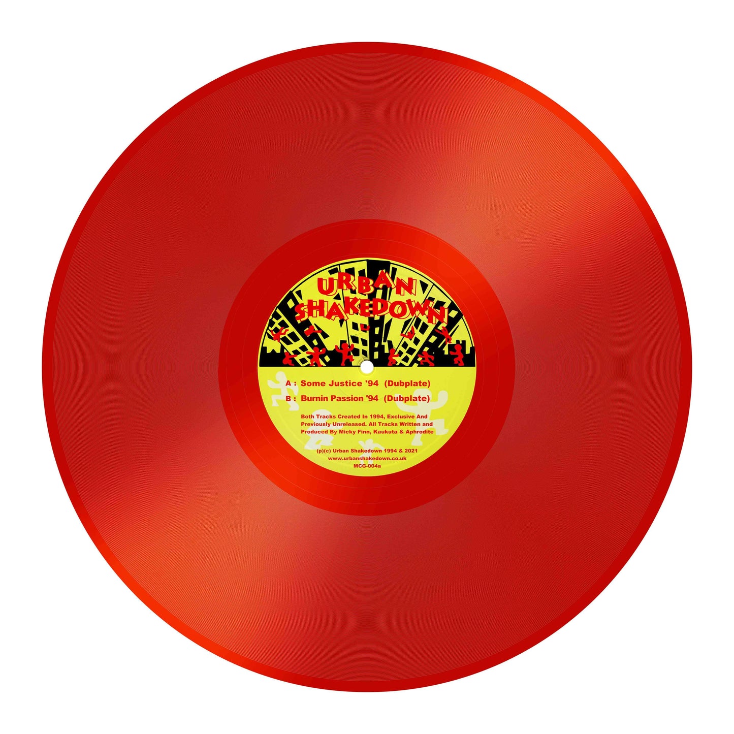 Urban Shakedown - Some Justice ’94 (Dubplate) / Burnin’ Passion ‘94 (Dubplate) [Red Vinyl]