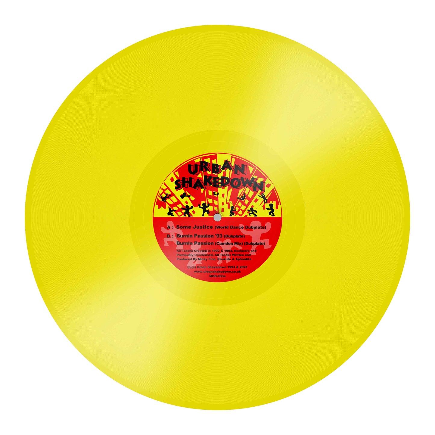 Urban Shakedown - Some Justice (World Dance Dubplate) / Burnin’ Passion (‘93 Dubplate & Camden Mix Dubplate) [Yellow Vinyl]