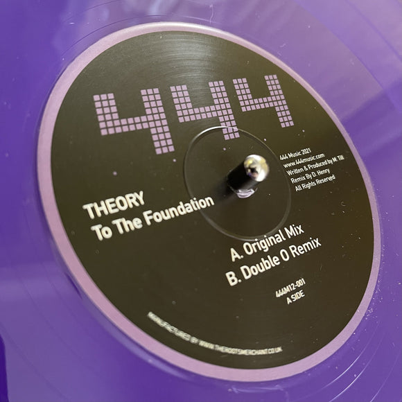 Theory - To The Foundation (Incl Double O Remix) [Import] (Purple Vinyl) (ONE PER PERSON)