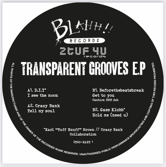 Crazy Bank & Karl ’Tuff Enuff’ Brown - Transparent Grooves E.P [Transparent Vinyl]
