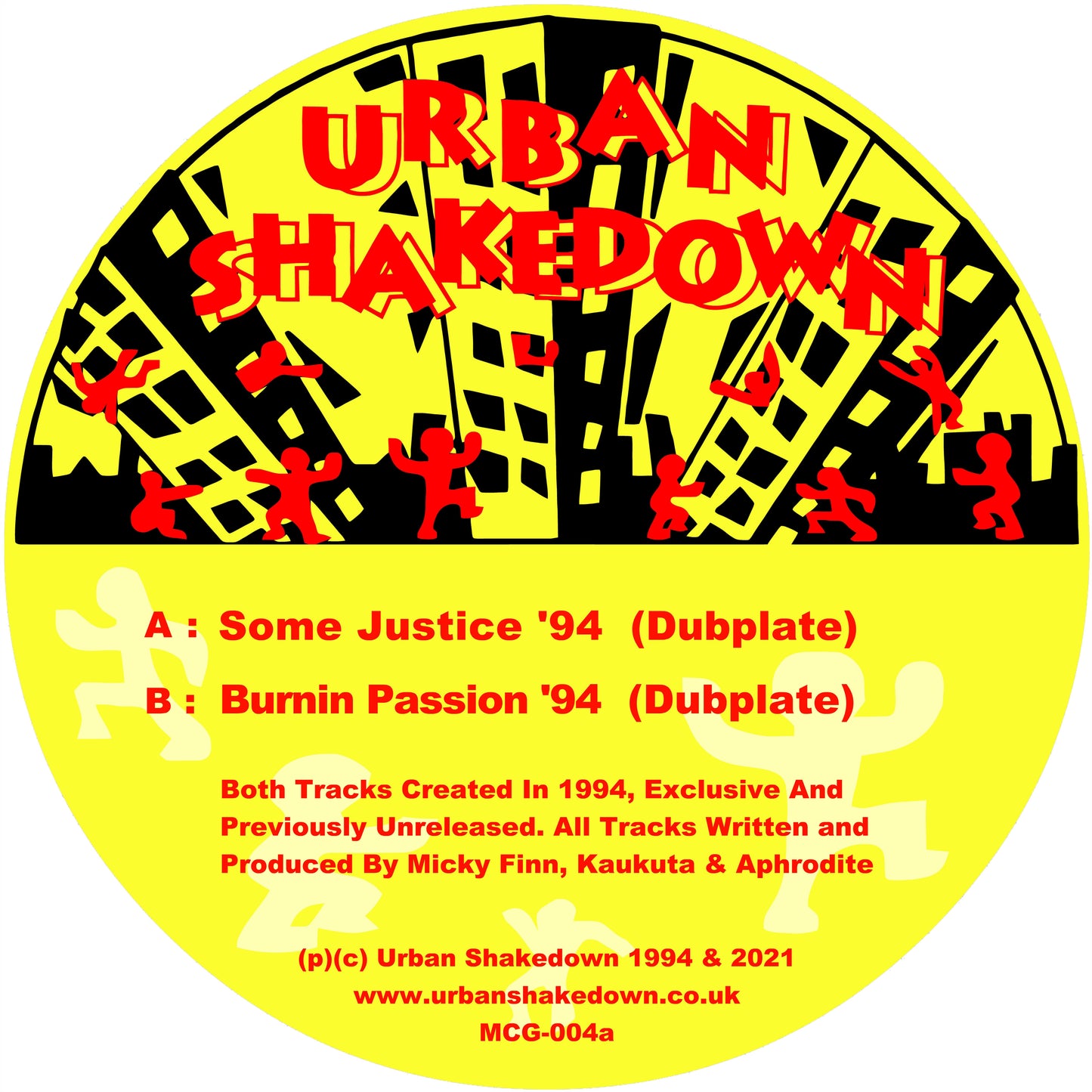 Urban Shakedown - Some Justice ’94 (Dubplate) / Burnin’ Passion ‘94 (Dubplate) [Red Vinyl]